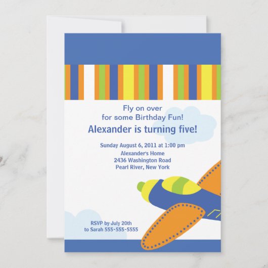 Invitation à la fête d'anniversaire de Cute Little (Devant)