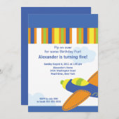 Invitation à la fête d'anniversaire de Cute Little (Devant / Derrière)