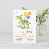 Invitation à la fête d'anniversaire de deux dinosa (Debout devant)