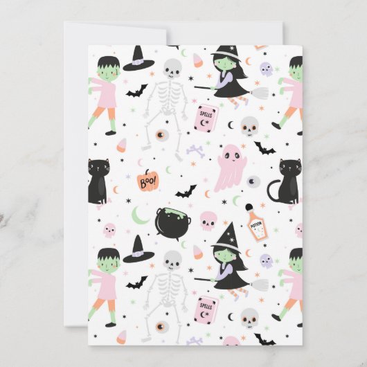 Invitation à la fête d'anniversaire de deux Hallow (Dos)