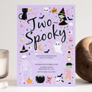 Invitation à la fête d'anniversaire de deux Hallow
