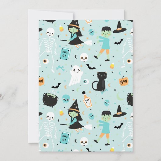 Invitation à la fête d'anniversaire de deux Hallow (Dos)