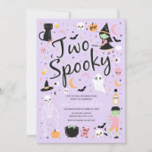 Invitation à la fête d'anniversaire de deux Hallow (Devant)