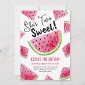 Invitation à la fête d'anniversaire de deux melons (Devant)