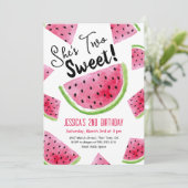 Invitation à la fête d'anniversaire de deux melons (Debout devant)