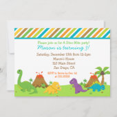 Invitation à la fête d'anniversaire de Dinosaur (Devant)