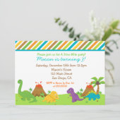 Invitation à la fête d'anniversaire de Dinosaur (Debout devant)