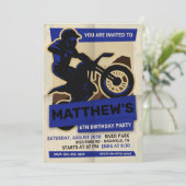 Invitation à la fête d'anniversaire de Dirt Bike M (Debout devant)