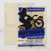 Invitation à la fête d'anniversaire de Dirt Bike M (Devant / Derrière)