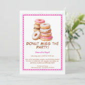 Invitation à la fête d'anniversaire de Donut - Col (Debout devant)