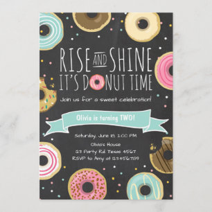 Invitation à la fête d'anniversaire de Donut Monte