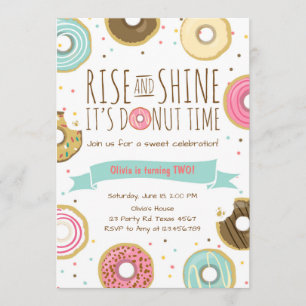 Invitation à la fête d'anniversaire de Donut Monte