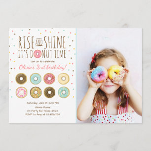 Invitation à la fête d'anniversaire de Donut Monte