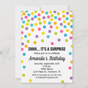 Invitation à la fête d'anniversaire de Dots
