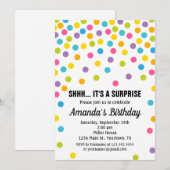 Invitation à la fête d'anniversaire de Dots (Devant / Derrière)