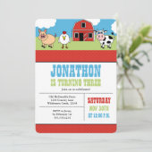 Invitation à la fête d'anniversaire de Farm Barnya (Debout devant)