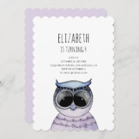 Invitation à la fête d'anniversaire de fille. Chou