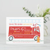 Invitation à la fête d'anniversaire de Firetruck (Debout devant)