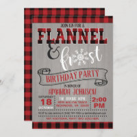 Invitation à la fête d'anniversaire de Flannel et