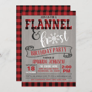 Invitation à la fête d'anniversaire de Flannel et