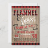 Invitation à la fête d'anniversaire de Flannel et  (Devant)