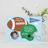 Invitation à la fête d'anniversaire de football (Debout devant)