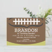 Invitation à la fête d'anniversaire de football (Debout devant)