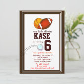 Invitation à la fête d'anniversaire de football (Debout devant)