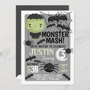 Invitation à la fête d'anniversaire de Frankenstei