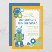 Invitation à la fête d'anniversaire de Fun Boy Rob (Devant / Derrière)