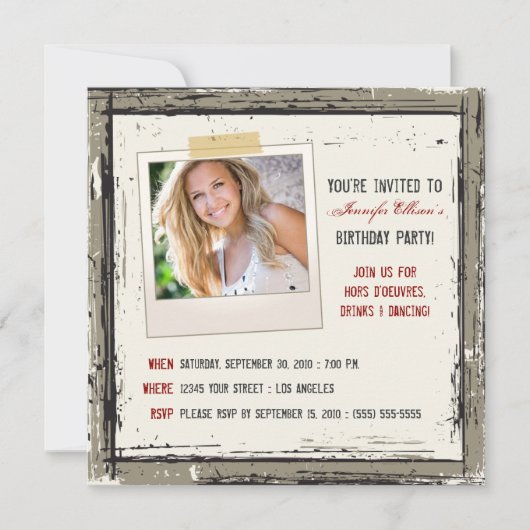 Invitation à la fête d'anniversaire de Funky Grung (Devant)