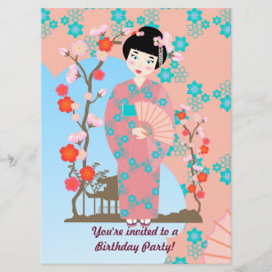 Invitation à la fête d'anniversaire de Geisha