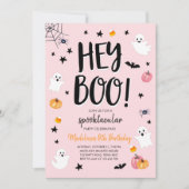 Invitation à la fête d'anniversaire de Ghost Cute (Devant)