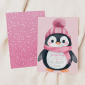 Invitation à la fête d'anniversaire de Girl Pengui