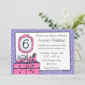 Invitation à la fête d'anniversaire de Glamor Girl (Debout devant)