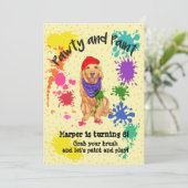 Invitation à la fête d'anniversaire de Golden Retr (Debout devant)