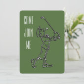 Invitation à la fête d'anniversaire de golf (Debout devant)