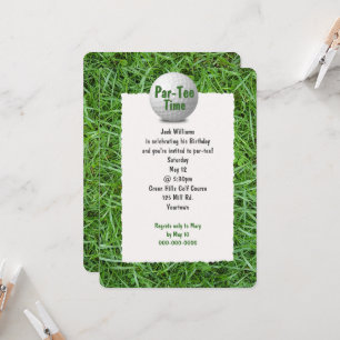 Invitation à la fête d'anniversaire de golfeur