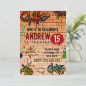 Invitation à la fête d'anniversaire de Graffiti (Debout devant)