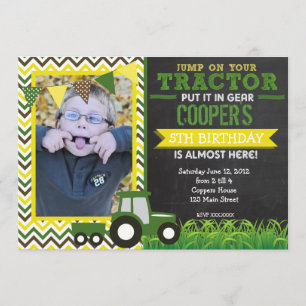 Invitation à la fête d'anniversaire de Green Chevr