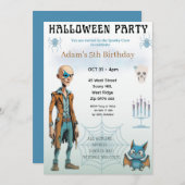 Invitation à la fête d'anniversaire de Hallowwen (Devant / Derrière)