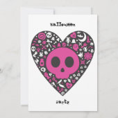 Invitation à la fête d'anniversaire de Heart Hallo (Dos)