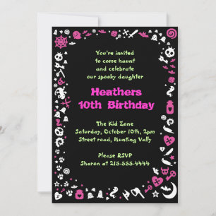 Invitation à la fête d'anniversaire de Heart Hallo