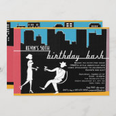 Invitation à la fête d'anniversaire de Hipster 196 (Devant / Derrière)