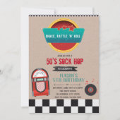 Invitation à la fête d'anniversaire de Jukebox (Devant)