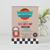 Invitation à la fête d'anniversaire de Jukebox (Debout devant)