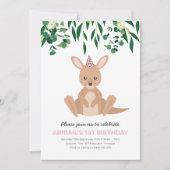 Invitation à la fête d'anniversaire de Kangaroo (Devant)