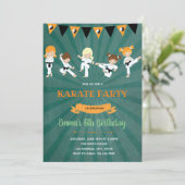 Invitation à la fête d'anniversaire de Karate (Debout devant)