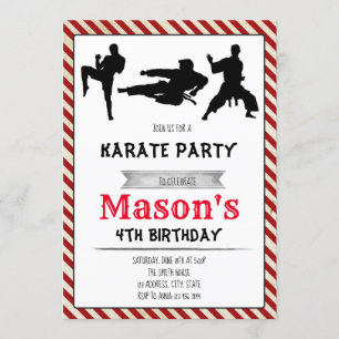 Invitation à la fête d'anniversaire de karaté