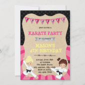 Invitation à la fête d'anniversaire de karaté (Devant)